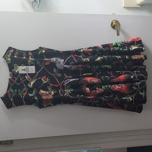 Dress Lilly Forest Animals Skater Dress. Large. Multicolor. NWT